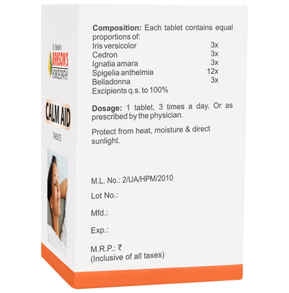 Bakson's Homeopathy Calm Aid Tablet