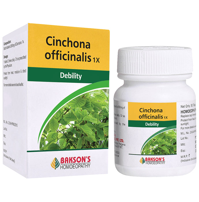 Bakson's Homeopathy Cinchona Officinalis 1X - Classic Derma