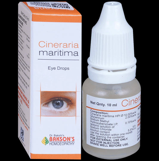 Bakson's Homeopathy Cineraria Maritima Eye Drop | For Blur Vision & Eye Care Eye Drop - Classic Derma