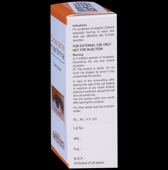 Bakson's Homeopathy Cineraria Maritima Eye Drop | For Blur Vision & Eye Care Eye Drop