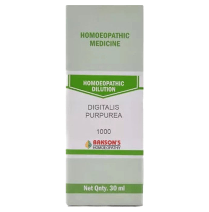 Bakson's Homeopathy Digitalis Purpurea Dilution 1000 CH - Classic Derma