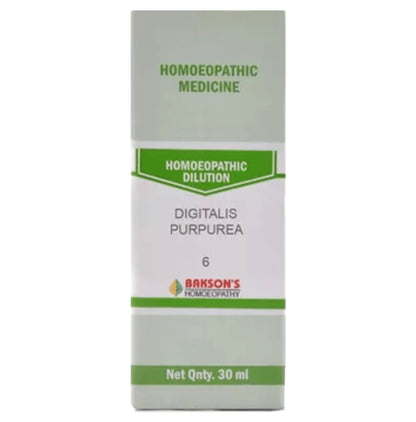 Bakson's Homeopathy Digitalis Purpurea Dilution 6 CH - Classic Derma