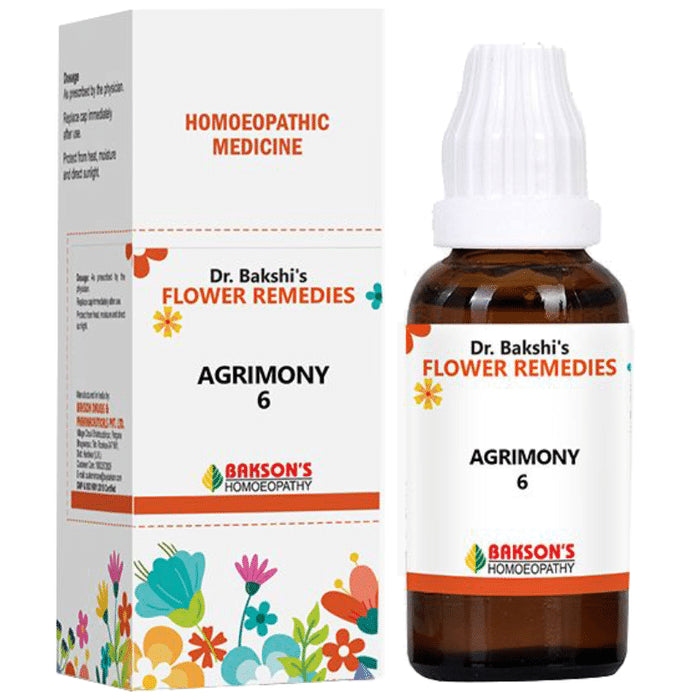 Bakson's Homeopathy Dr. Bakshi's Flower Remedies Agrimony 6 - Classic Derma