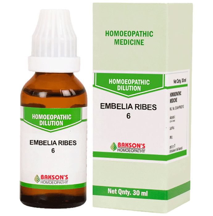 Bakson's Homeopathy Embelia Ribes Dilution 6 - Classic Derma