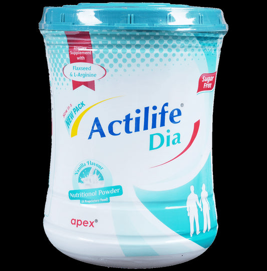 Actilife Dia with Flaxseed & L-Arginine | Sugar Free | Flavour Vanilla Powder - Classic Derma