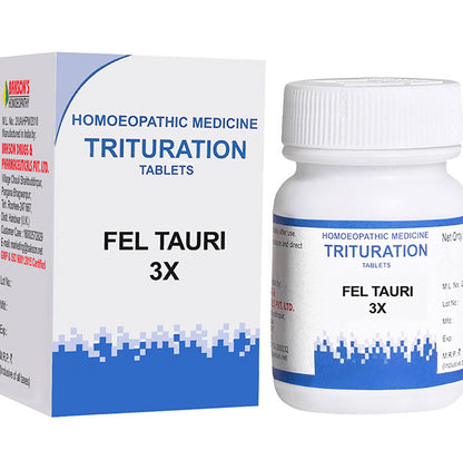 Bakson's Homeopathy Fel Tauri Trituration Tablet 3X - Classic Derma