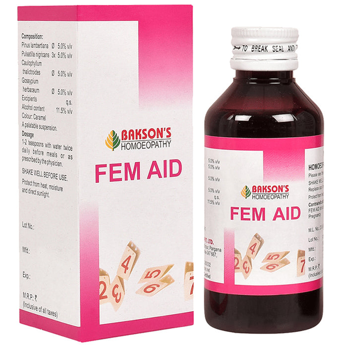 Bakson's Homeopathy Fem Aid Syrup - Classic Derma