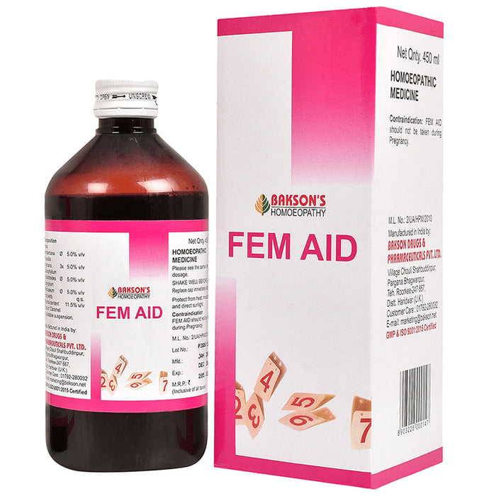 Bakson's Homeopathy Fem Aid Syrup - Classic Derma