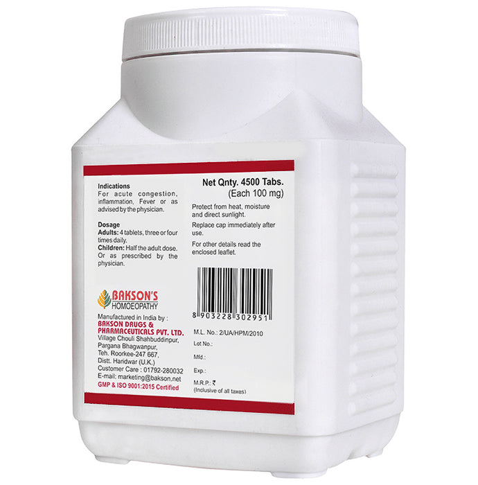 Bakson's Homeopathy Ferrum Phosphoricum Biochemic Tablet 30X