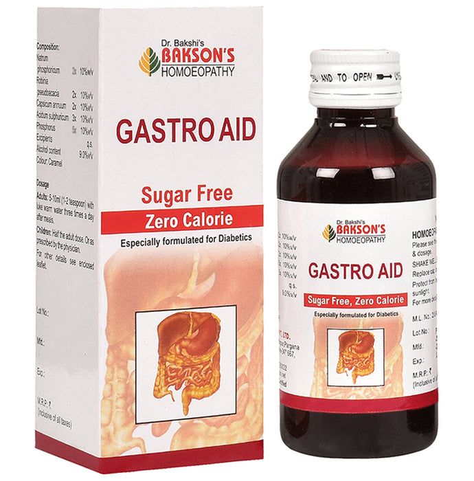 Bakson's Homeopathy Gastro Aid Syrup Sugar Free - Classic Derma