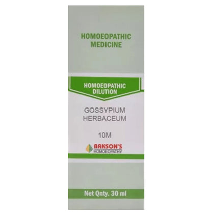 Bakson's Homeopathy Gossypium Herbaceum Dilution 10M - Classic Derma
