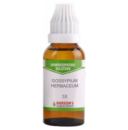 Bakson's Homeopathy Gossypium Herbaceum Dilution 3X