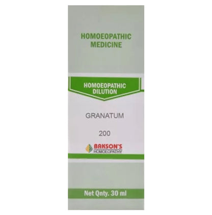 Bakson's Homeopathy Granatum Dilution 200 - Classic Derma