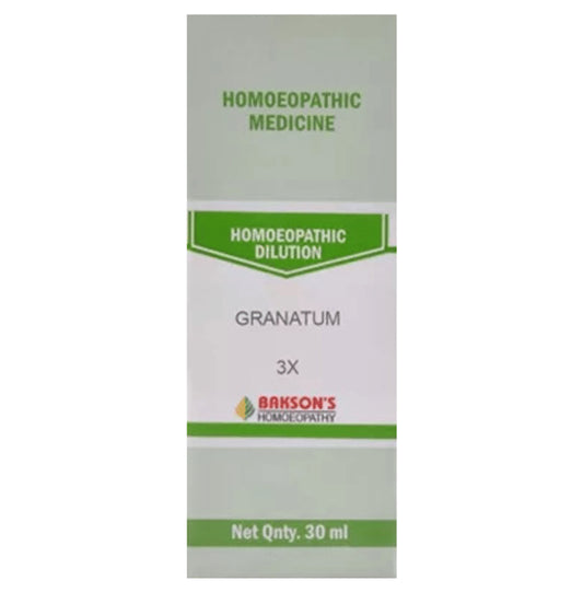 Bakson's Homeopathy Granatum Dilution 3X - Classic Derma