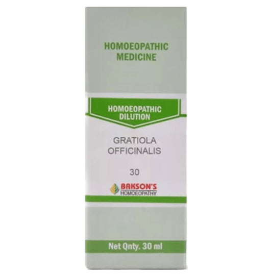 Bakson's Homeopathy Gratiola Officinalis Dilution 30 - Classic Derma