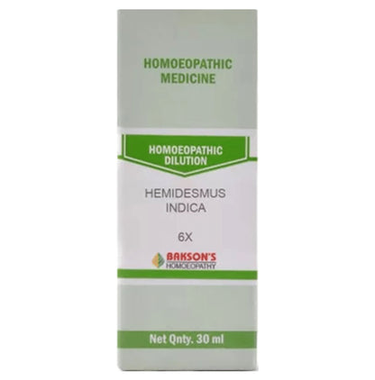 Bakson's Homeopathy Hemidesmus Indica Dilution 6X - Classic Derma
