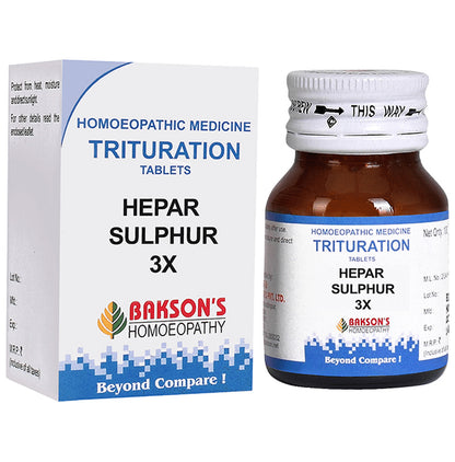 Bakson's Homeopathy Hepar Sulphur 3X - Classic Derma