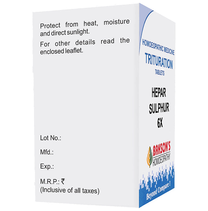 Bakson's Homeopathy Hepar Sulphur 6X