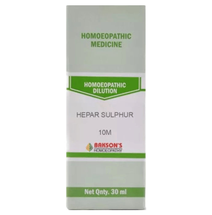 Bakson's Homeopathy Hepar Sulphur Dilution 10M - Classic Derma