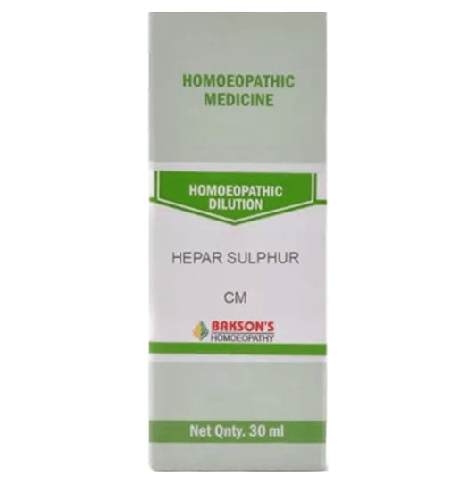 Bakson's Homeopathy Hepar Sulphur Dilution CM - Classic Derma