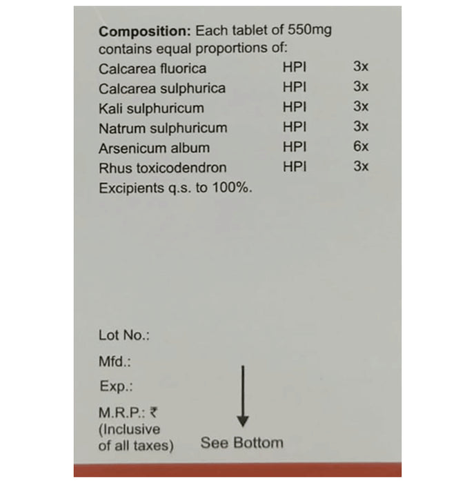 Bakson's Homeopathy Homoeopathic Formula 'D' Tablet