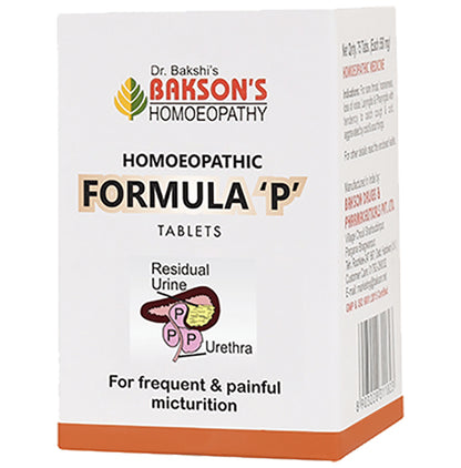 Bakson's Homeopathy Homoeopathic Formula P Tablet - Classic Derma