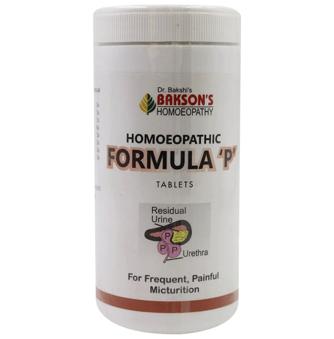 Bakson's Homeopathy Homoeopathic Formula P Tablet - Classic Derma