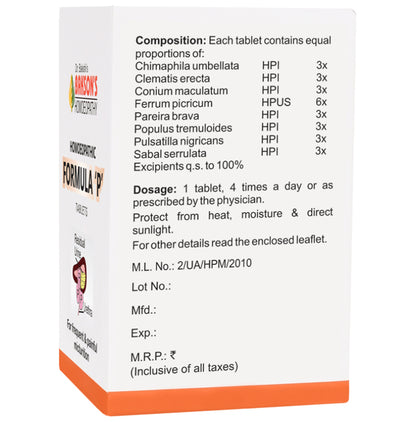 Bakson's Homeopathy Homoeopathic Formula P Tablet