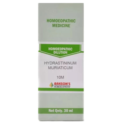Bakson's Homeopathy Hydrastininum Muriaticum Dilution 10M - Classic Derma