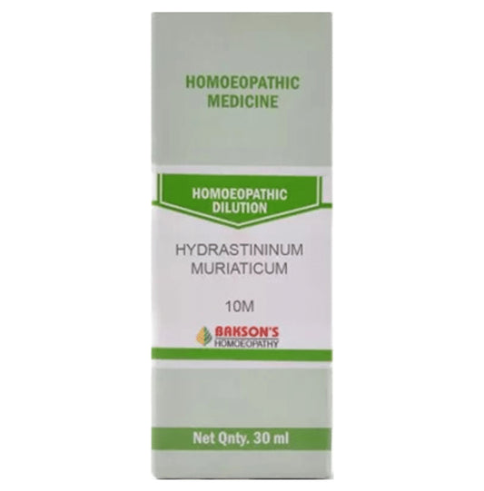 Bakson's Homeopathy Hydrastininum Muriaticum Dilution 10M - Classic Derma