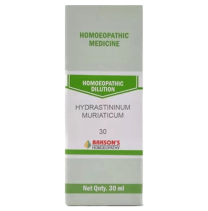 Bakson's Homeopathy Hydrastininum Muriaticum Dilution 30 - Classic Derma