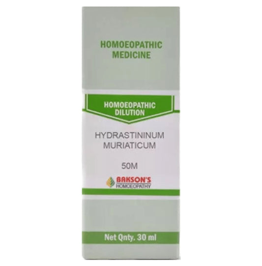 Bakson's Homeopathy Hydrastininum Muriaticum Dilution 50M - Classic Derma