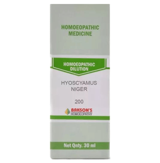 Bakson's Homeopathy Hyoscyamus Niger Dilution 200 - Classic Derma