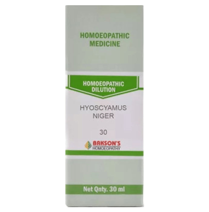 Bakson's Homeopathy Hyoscyamus Niger Dilution 30 - Classic Derma