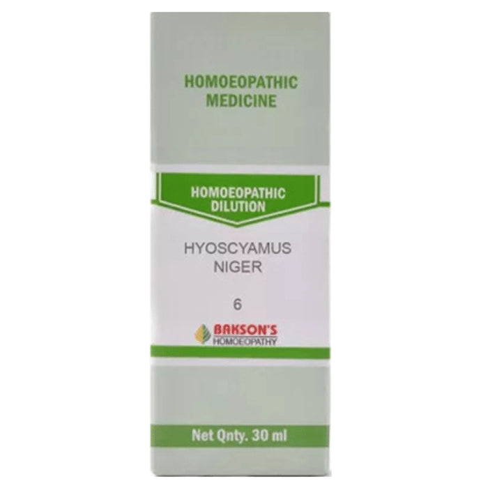 Bakson's Homeopathy Hyoscyamus Niger Dilution 6 CH - Classic Derma