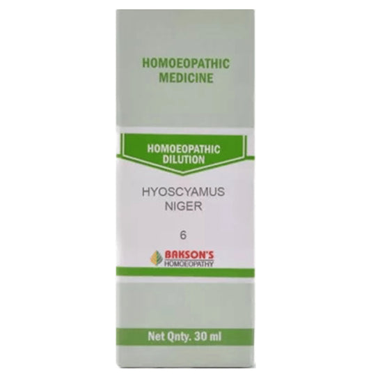 Bakson's Homeopathy Hyoscyamus Niger Dilution 6 CH - Classic Derma
