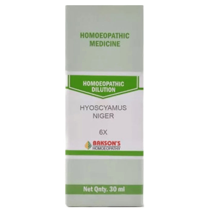 Bakson's Homeopathy Hyoscyamus Niger Dilution 6X - Classic Derma