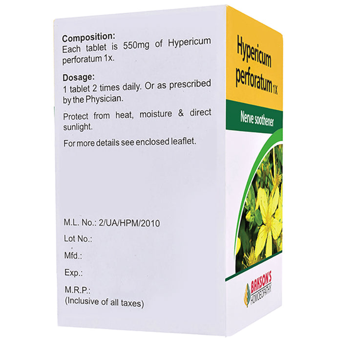 Bakson's Homeopathy Hypericum Perforatum 1X