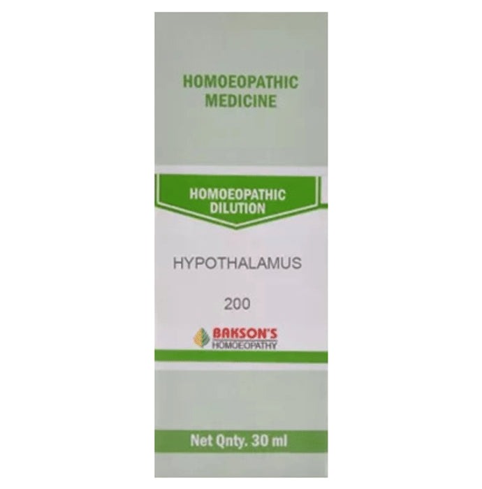 Bakson's Homeopathy Hypothalamus Dilution 200 - Classic Derma