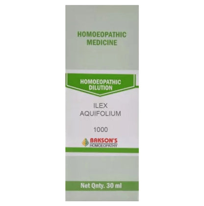 Bakson's Homeopathy Ilex Aquifolium Dilution 1000 CH - Classic Derma
