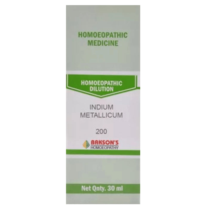 Bakson's Homeopathy Indium Metallicum Dilution 200 - Classic Derma