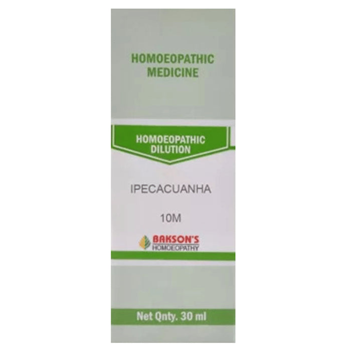 Bakson's Homeopathy Ipecacuanha Dilution 10M - Classic Derma