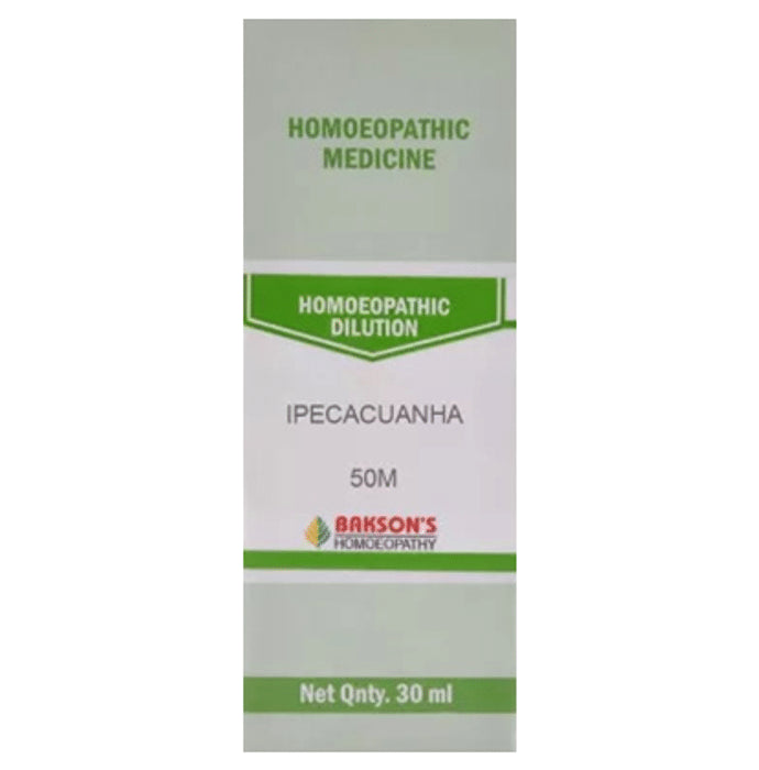 Bakson's Homeopathy Ipecacuanha Dilution 50M - Classic Derma