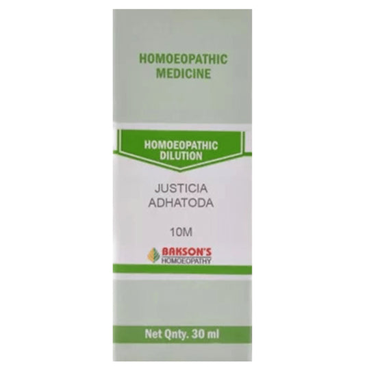 Bakson's Homeopathy Justicia Adhatoda Dilution 10M - Classic Derma