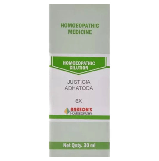 Bakson's Homeopathy Justicia Adhatoda Dilution 6X - Classic Derma