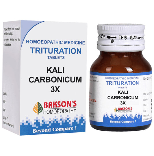 Bakson's Homeopathy Kali Carbonicum Trituration Tablet 3X - Classic Derma