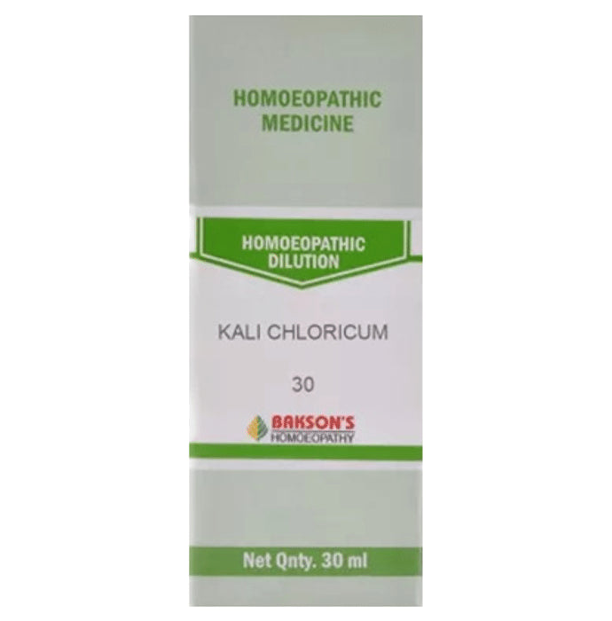 Bakson's Homeopathy Kali Chloricum Dilution 30 - Classic Derma