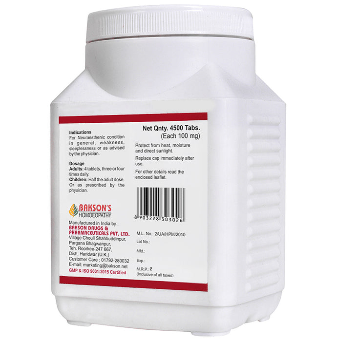 Bakson's Homeopathy Kali Phosphoricum Biochemic Tablet 3X