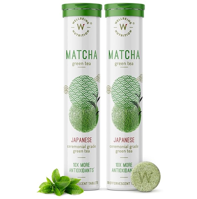 Wellbeing Nutrition Matcha Japanese Ceremonial Grade Green Tea Effervescent Tablet (20 Each) - Classic Derma