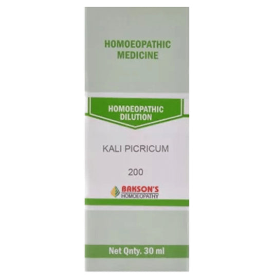 Bakson's Homeopathy Kali Picricum Dilution 200 - Classic Derma